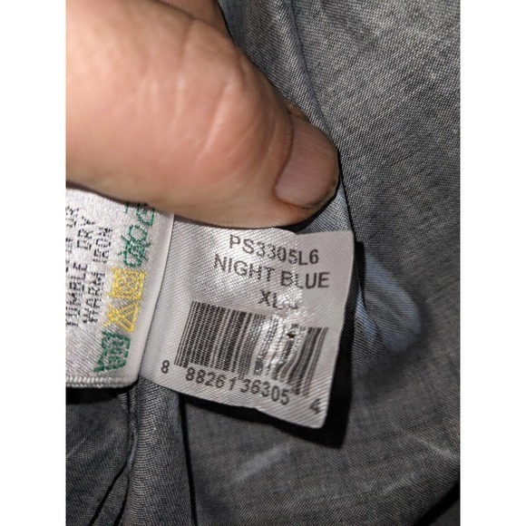 Men's BUGATCHI Black Blue Feather Shirt XL extra large long sleeve - Picture 5 of 5